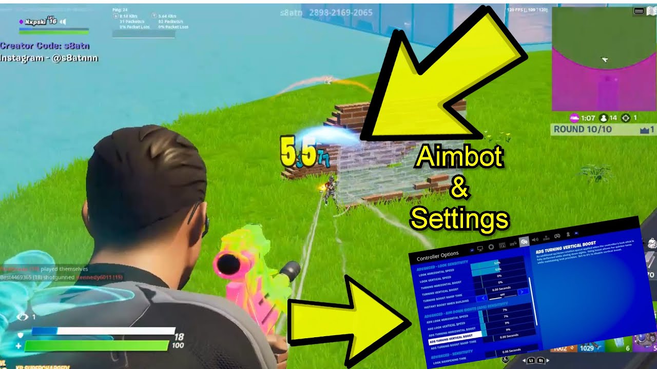 Coffin ⚰️+ New BEST Exponential AIMBOT Controller SETTINGS Fortnite Chapter 2 Season 5