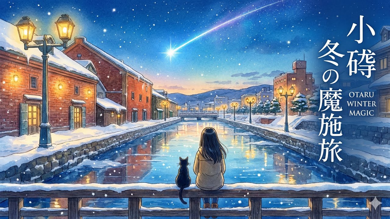 Winter in Otaru 🌨️ Relaxing Ghibli Vibes & ASMR (No Loop)