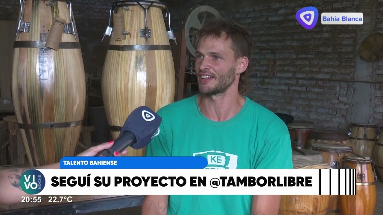 El arte de transformar la madera en tambor