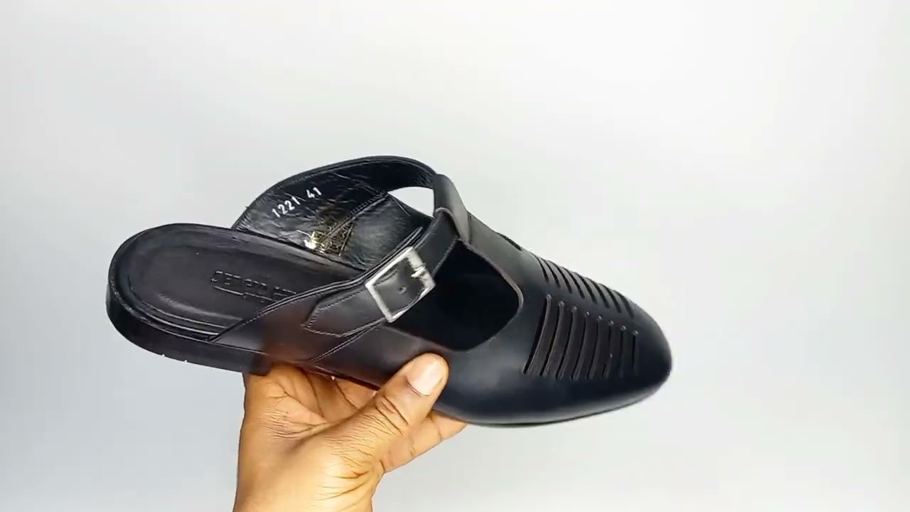 Sebastian Black Italian Leather Cortina Half Shoe
