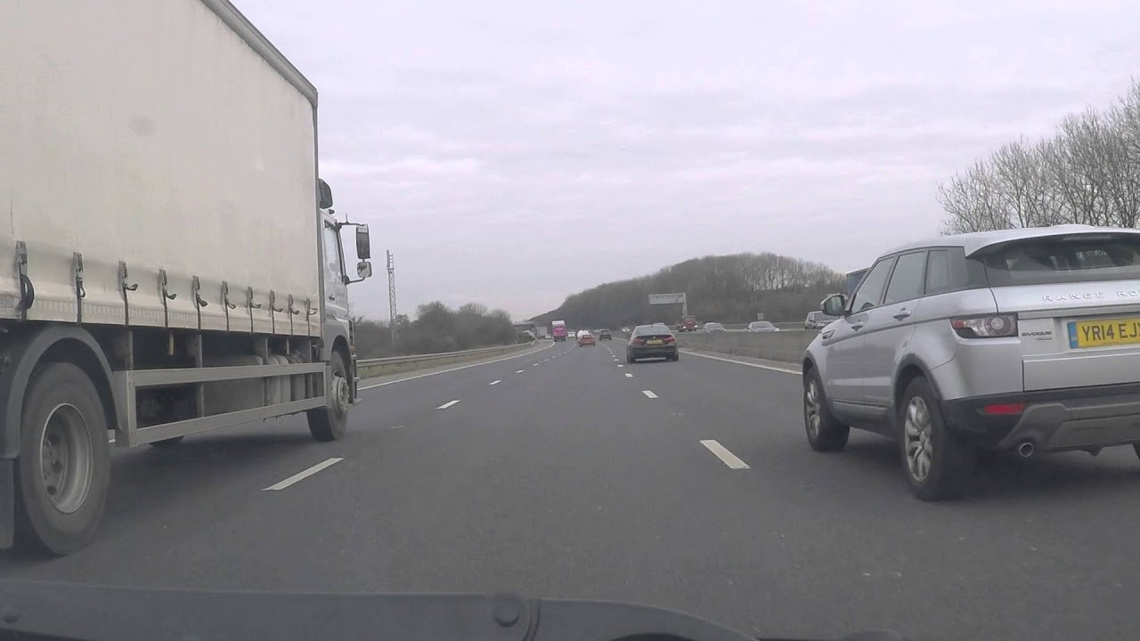 UK Motorways - M1 J31 north onto M18 east to M18 J2
