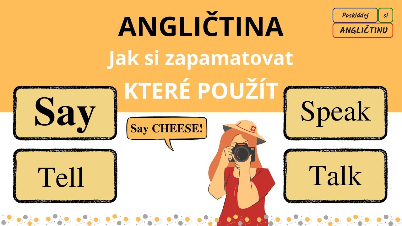 SAY, Tell, Speak nebo Talk? Říkáš to správně?