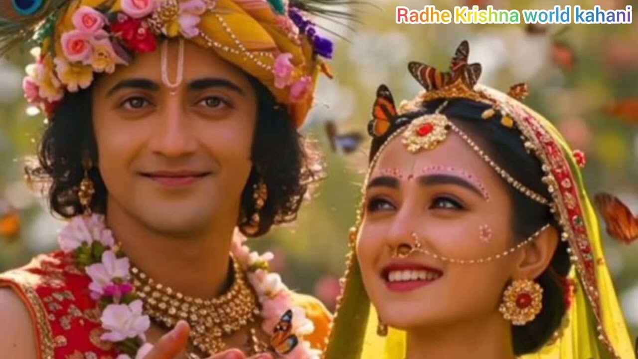 🌸 वृंदावन की मधुर प्रेम लीला – राधे कृष्ण💙जब बांसुरी की धुन पर आईं राधा रानी🌼राधा कृष्ण का अमर प्रेम