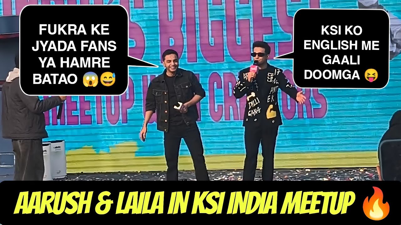 Aarush & laila in ksi india meetup with fukra and trigger at dilli haat pitampura influencer meetup 