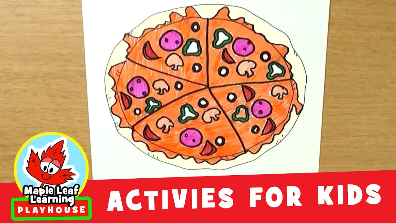 Draw a Pizza Activity for Kids | Maple Leaf Learning Playhouse