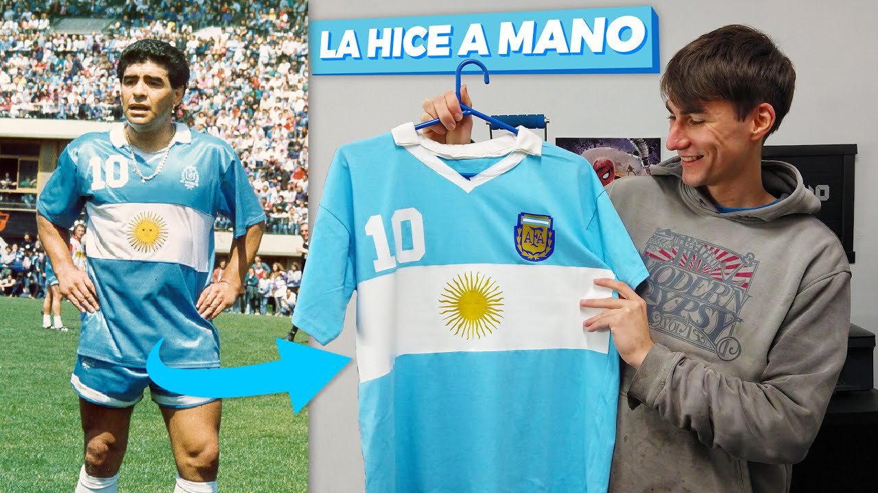 🇦🇷 HAGO la CAMISETA FAVORITA de MARADONA | camiseta argentina diseñada por Oscar Tubio 🇦🇷