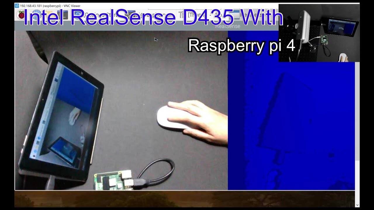 #EP7 Intel RealSense D435 With Raspberry pi 4 (Python3.7.3)