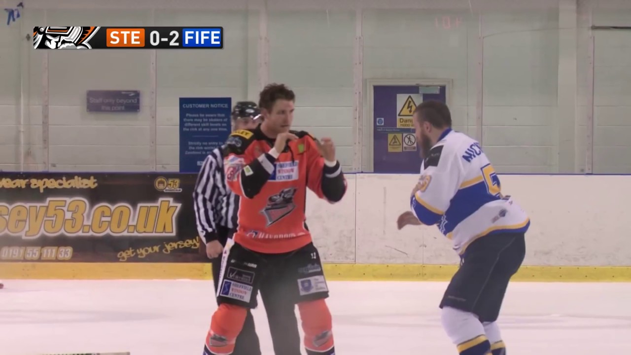 Tim Spencer vs Matt Nickerson EIHL fight 26-10-13