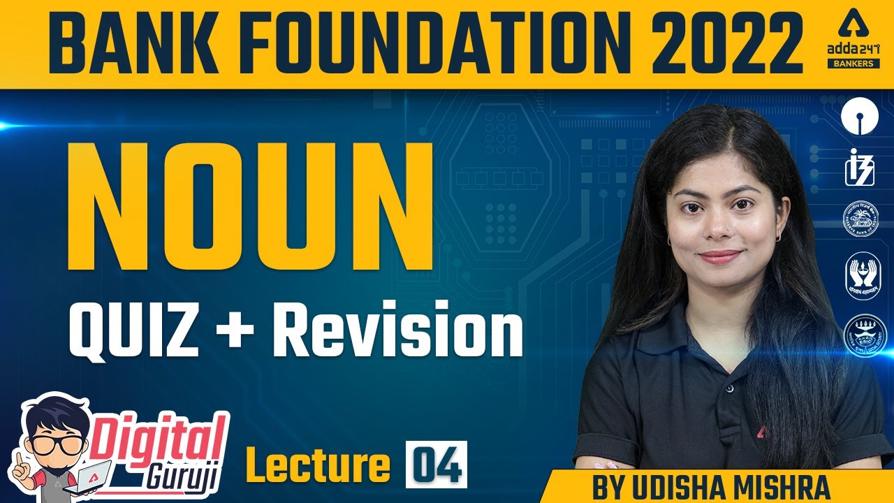 Noun Quiz + Revision  | English by Udisha Mishra | Bank Foundation Classes #4