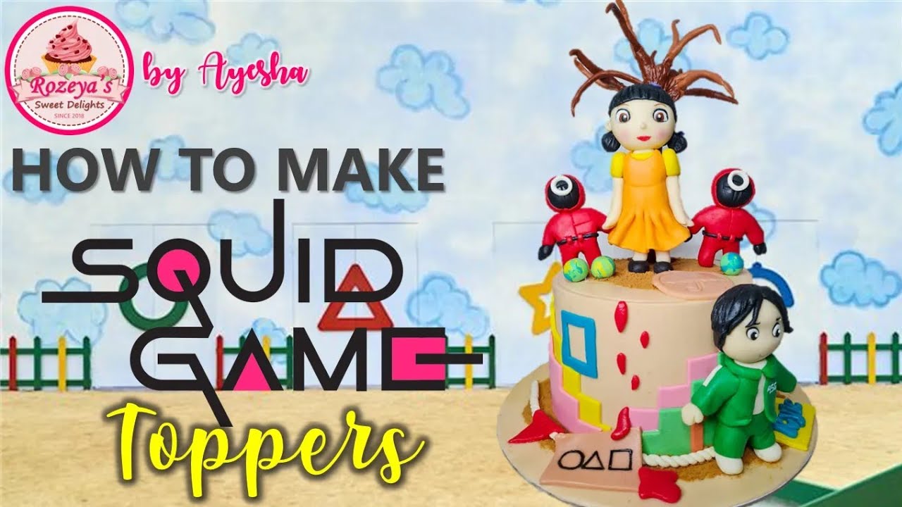 Squid Game Cake Tutorial/ How to Make Squid Game Toppers using Pastillas Fondant