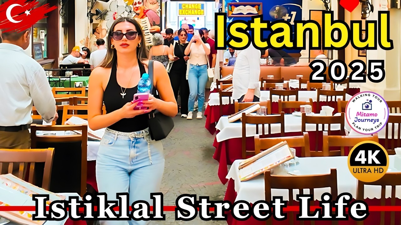Istanbul 2025 Beyoglu 4K Walking Tour | Galata Tower, Istiklal Street, Cihangir & Taksim Square