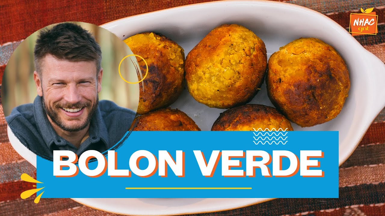 BOLON VERDE: aprenda como fazer bolinho de banana com queijo | Tempero de Família