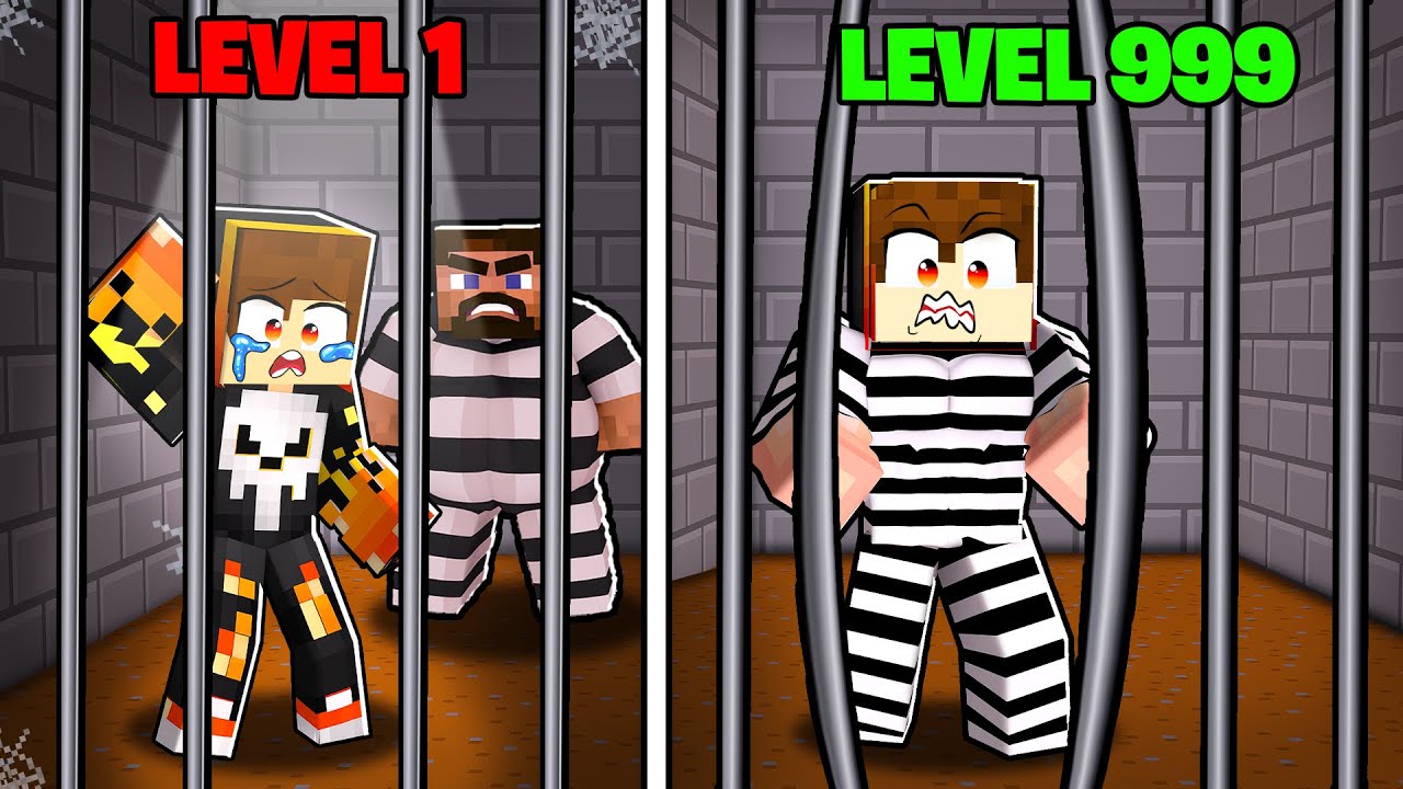 LEVEL 1 vs LEVEL 9999 PRISON IN ROBLOX !!!!
