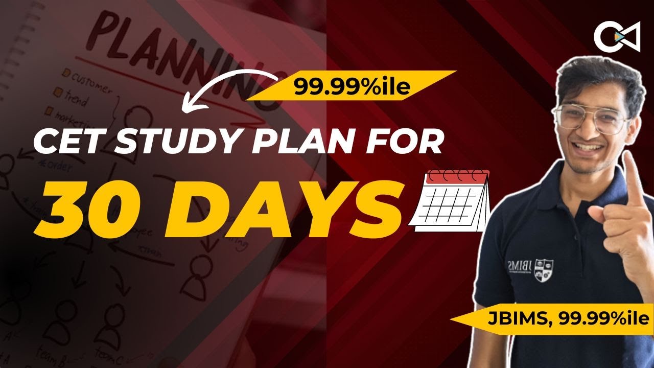 CET 30 days study plan | Strategy for 99.99%ile | Crack Every Test
