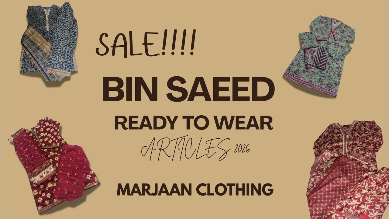 Eid Sale | Binsaeed Stitched 3 piece Suits | Only for 3000 Rs  #sale#viral#binsaeed#eidcollection 