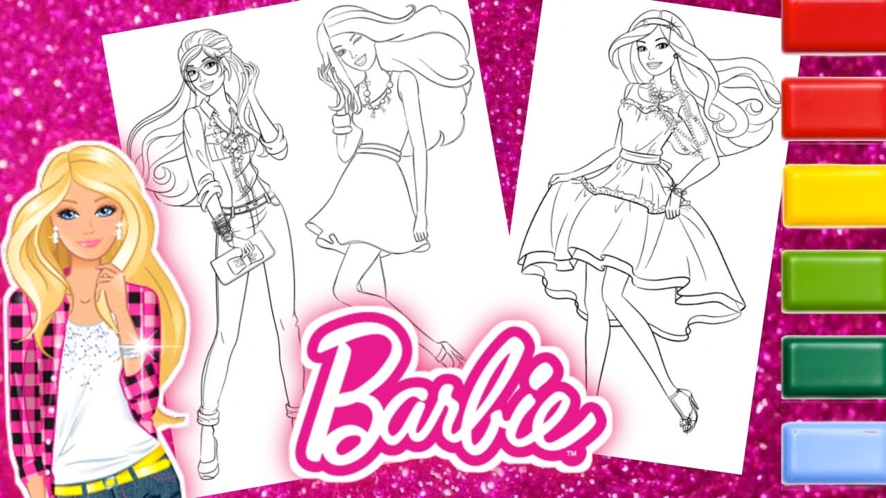 Barbie Coloring Video 