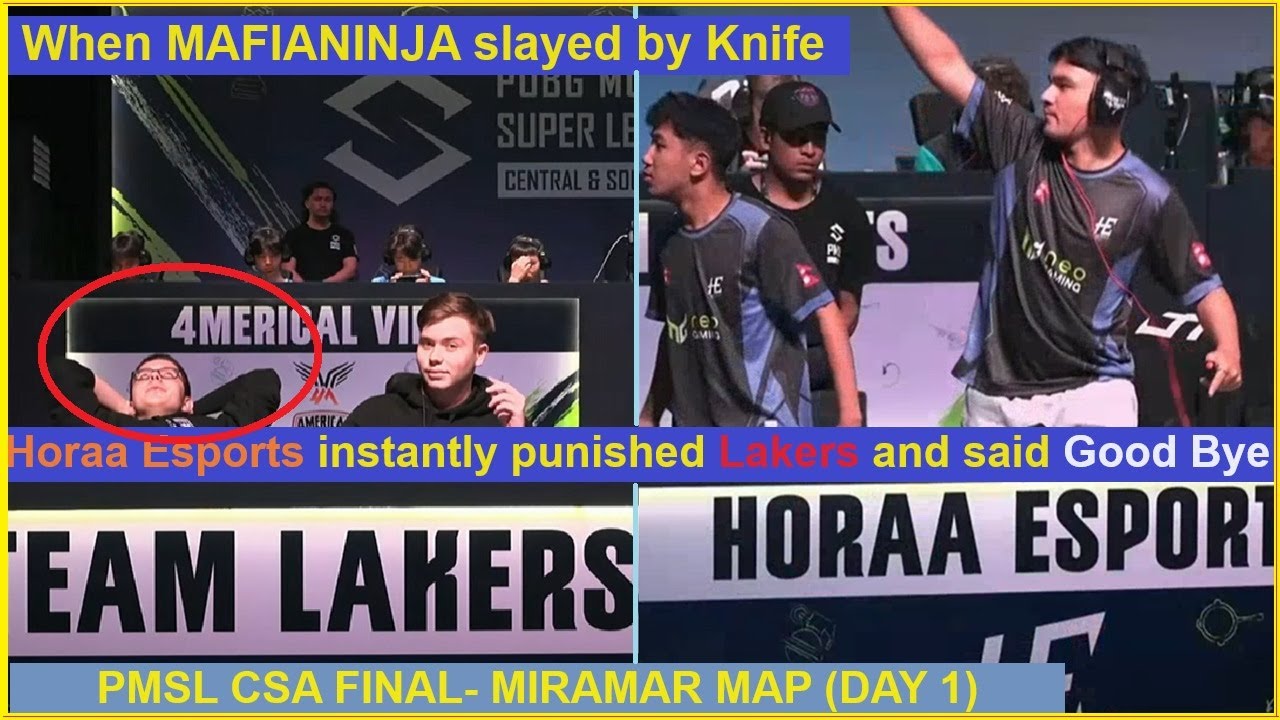 When MAFIANINJA was slayed by Knife, Horaa Esports took Revenge against Lakers | PMSL CSA Final Day1