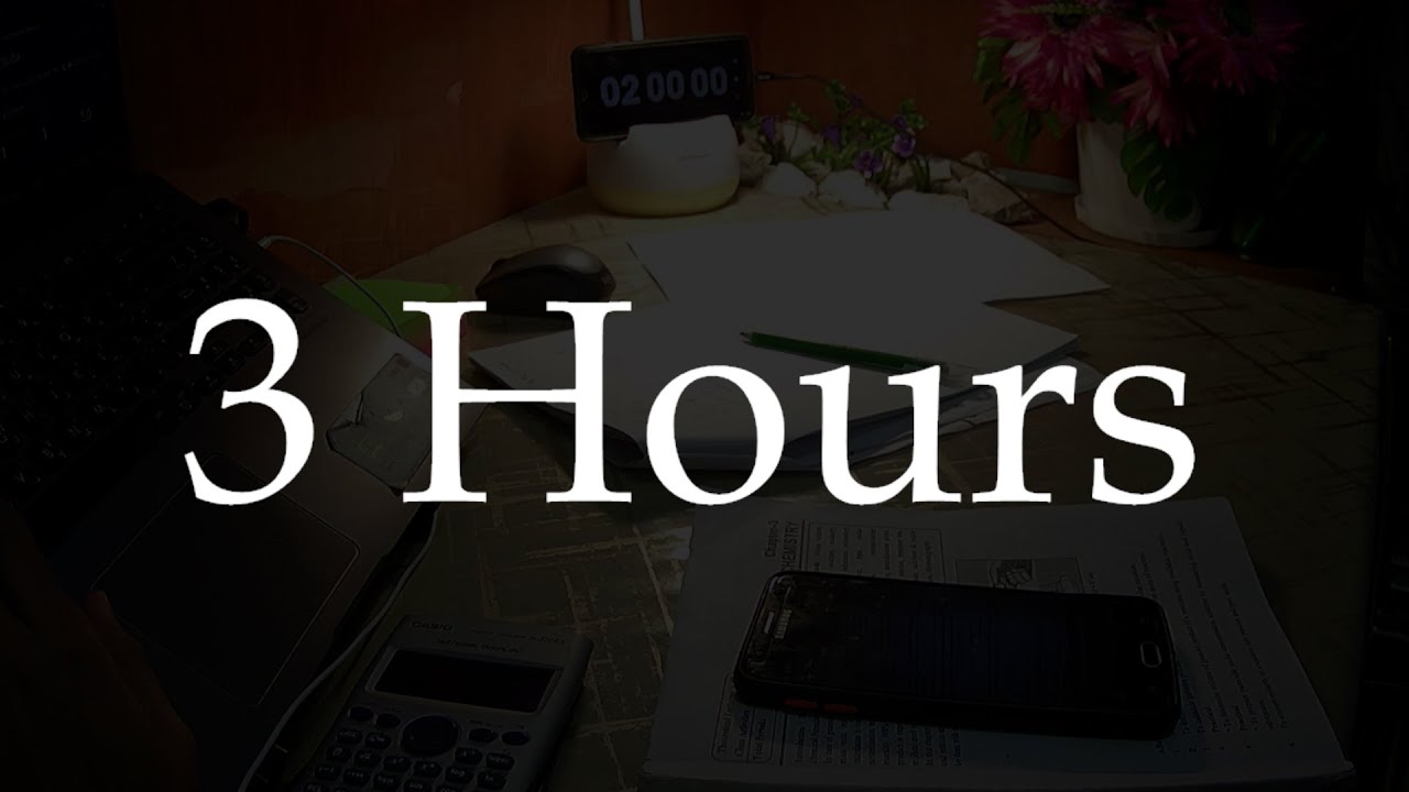 LIVE | 3-Hours Study with Me 📚⛈️| Thunderstorm Sound  (Day Streak - 11)