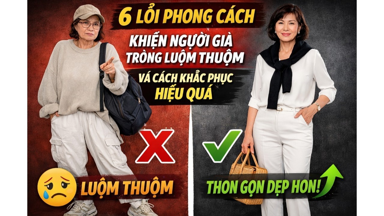 6 LỖI PHONG CÁCH Khiến Người Già Trông Luộm Thuộm Và Cách Khắc Phục Hiệu Quả | phụ nữ mặc đẹp