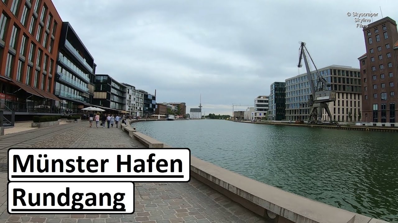 Münster Hafen, Germany Walking POV HD