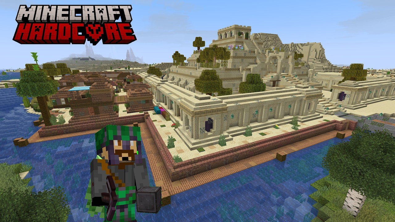 I Built A Ziggurat Pyramid For Our Desert Empire In Hardcore Minecraft -  EP28 - FOREVER WORLD