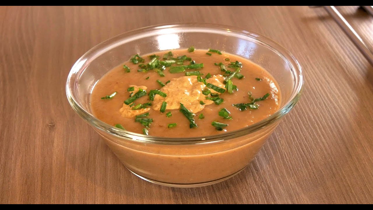 Recette facile Velouté de châtaignes, crème de cèpes et ciboulette