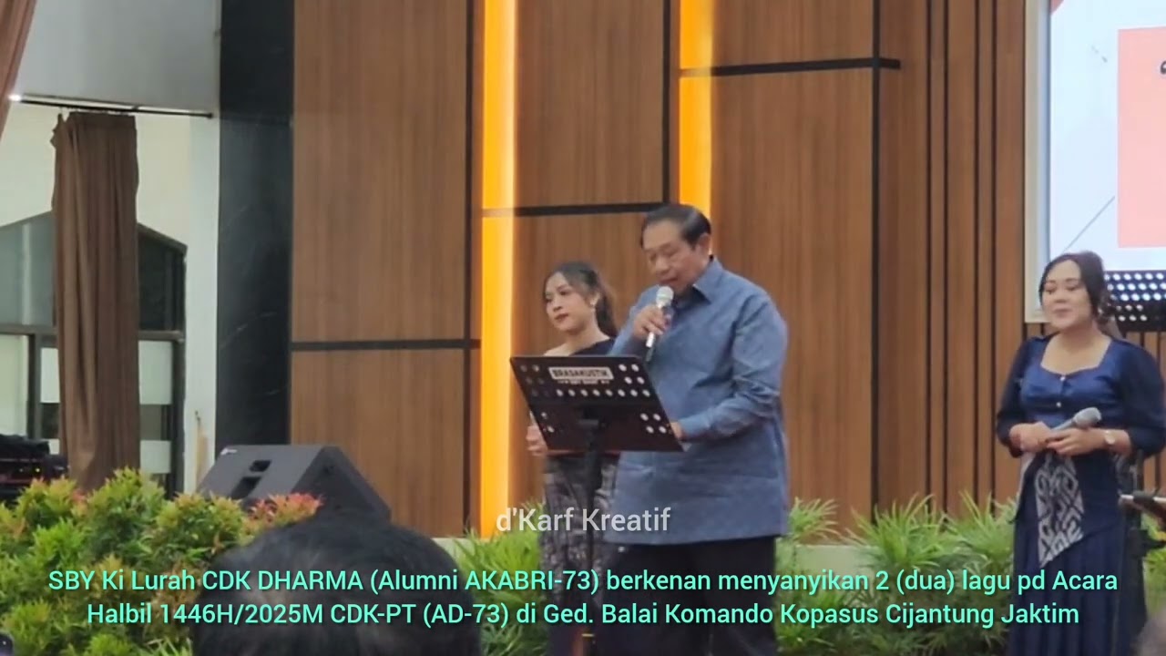 2.SBY Ki Lurah CDK Dharma-73 berkenan membawakan 2 lagu di Acara Halbil 1446H/2025M CDPT (AD-73).