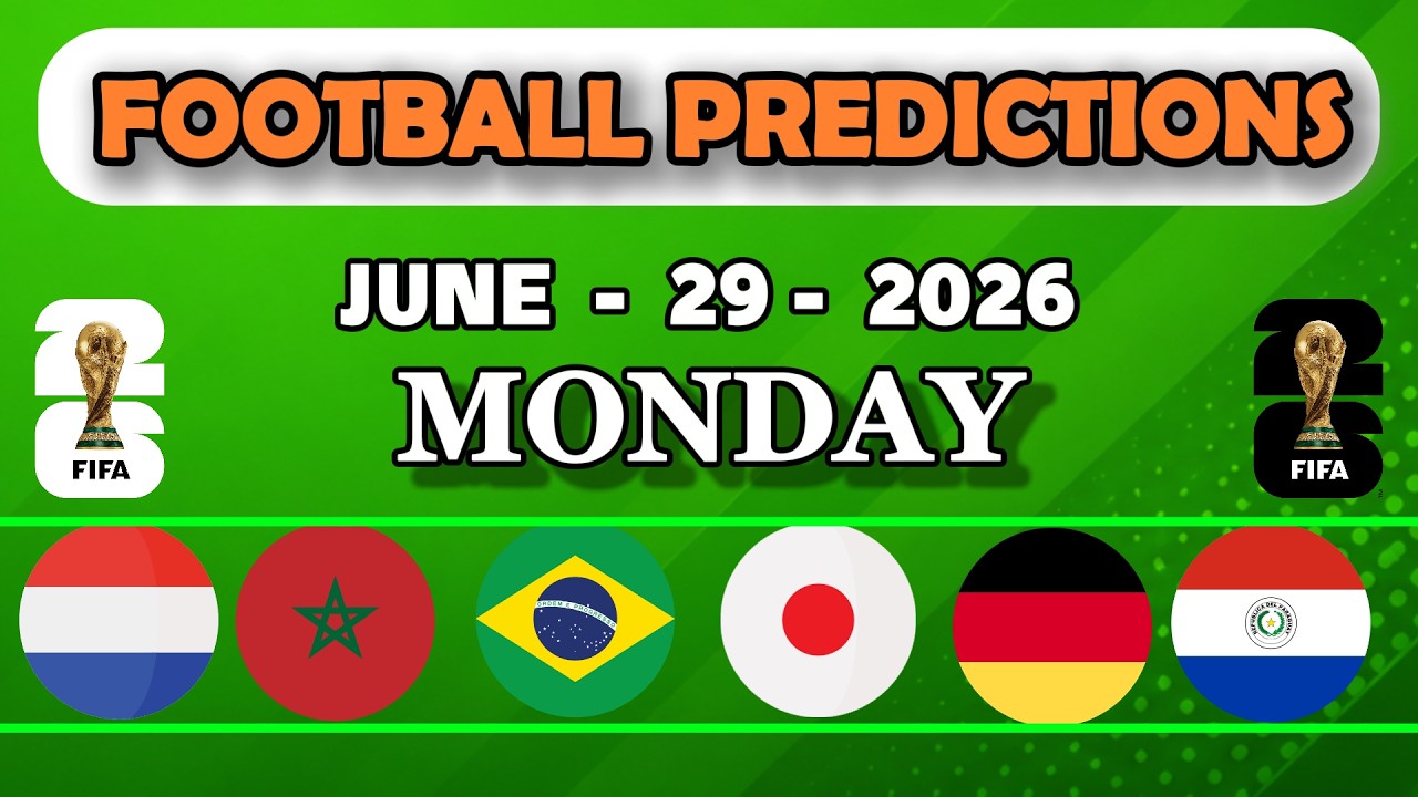 Football Predictions Today 29 June | BTTS & Over 2.5 | World Cup Tips | #footballpredictions