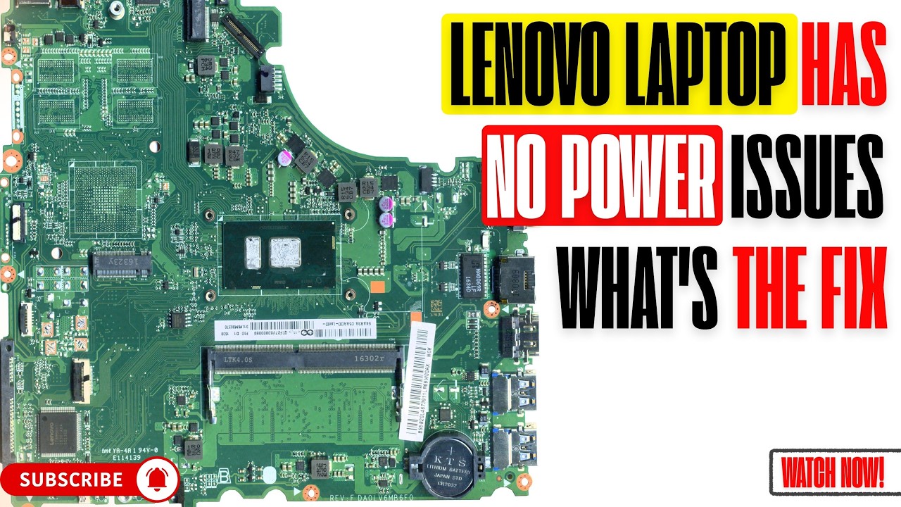 Lenovo Laptop Has NO POWER Whats The Fix | DA0LV6MB6F0 No Power Repair | @ITCARECOMPUTER