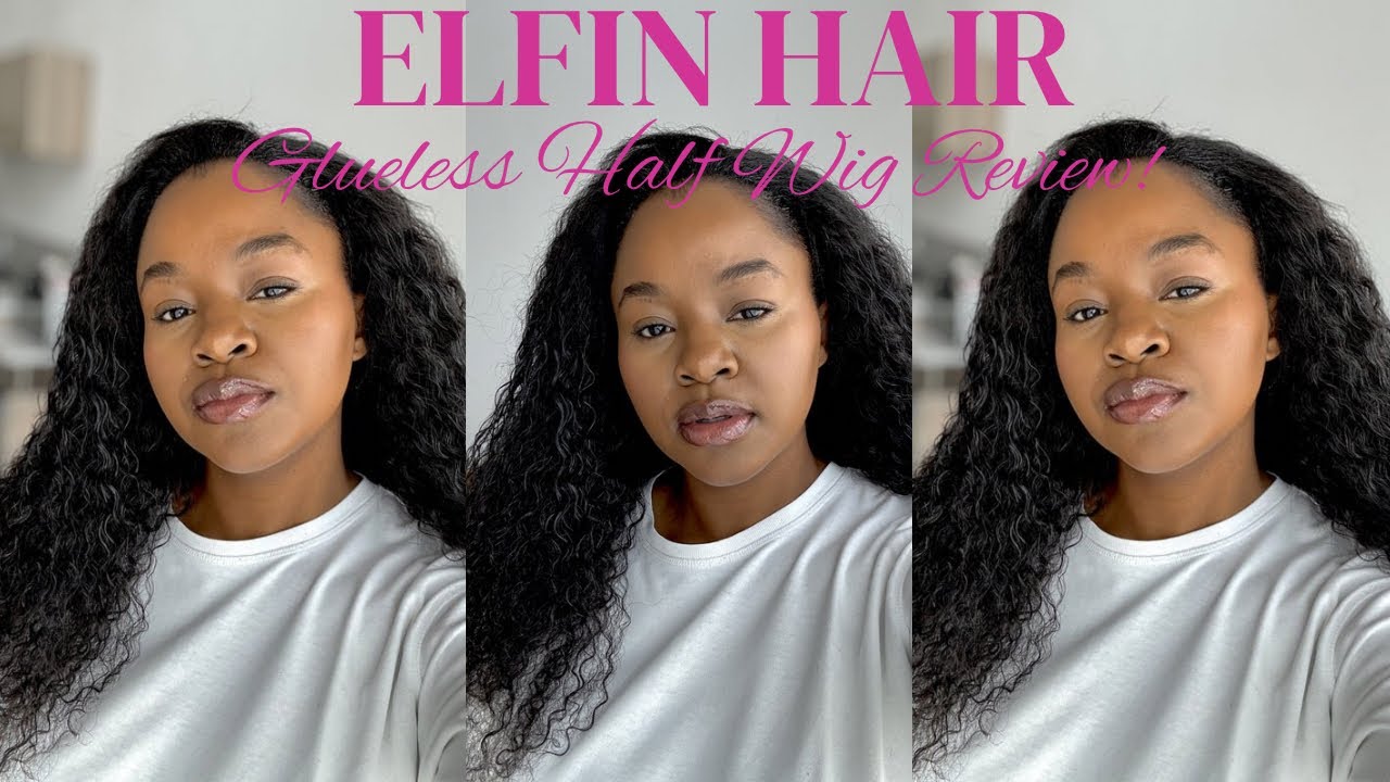 I tried a GLUELESS HALF WIG! | a shockingly EASY INSTALL ft. ELFIN HAIR | #wiginstall #halfwig 