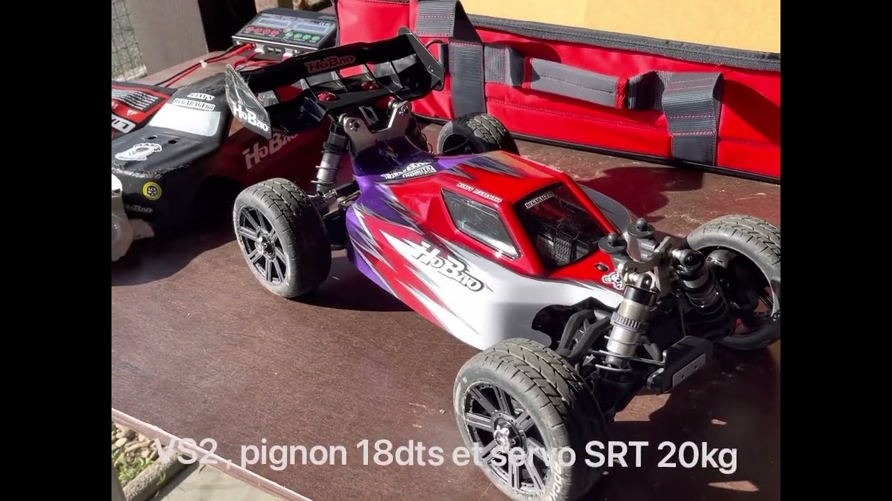 SAM68 Hobao Hyper VS2. Pignon 18 et servo SRT