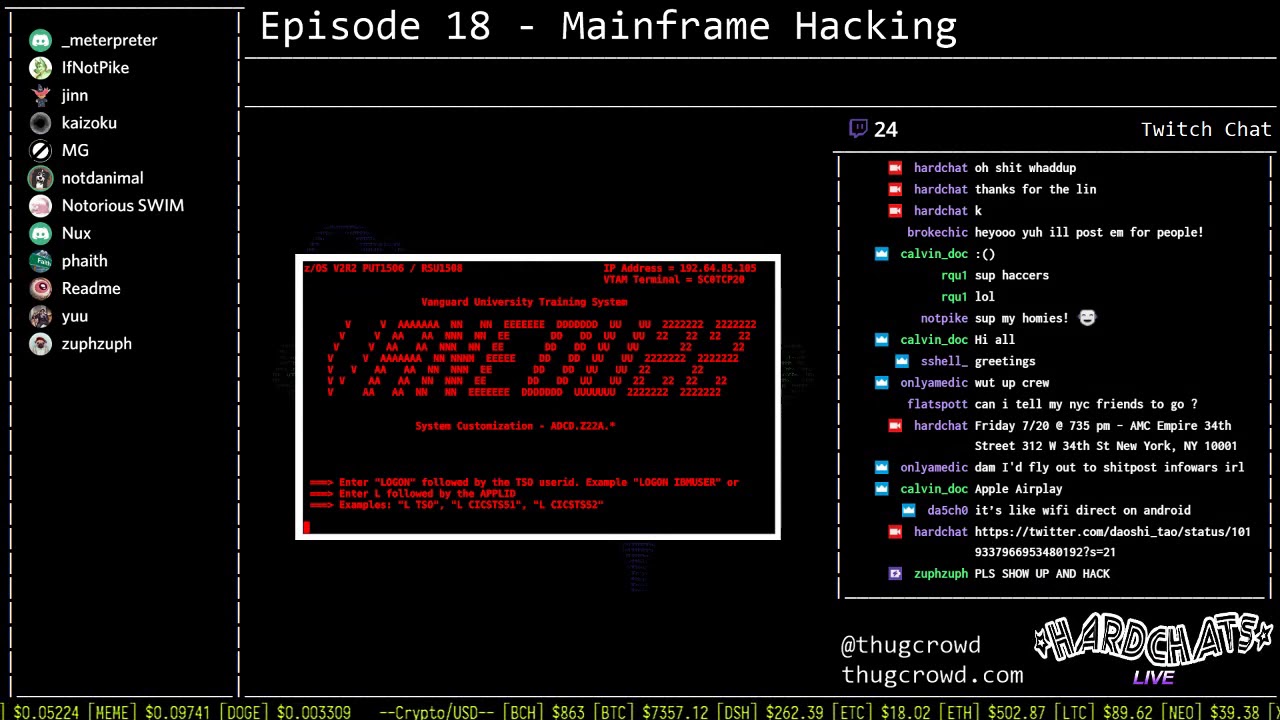ThugCrowd 018 Hacking Mainframes with mainframed767