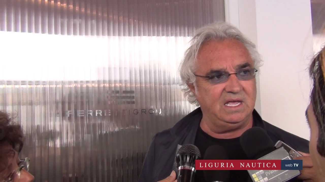 Il vulcanico Flavio Briatore protagonista allo stand Ferretti