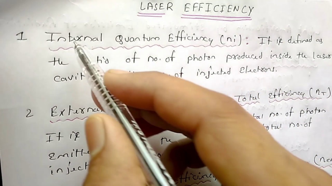 LASER Efficiency In Hindi | Internal Quantum | External Quantum | External Power Efficiency