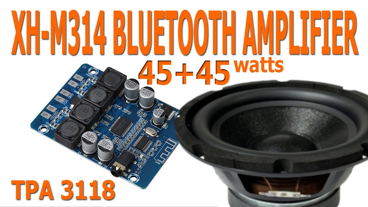 XH-M314 AMPLIFICADOR BLUETOOTH CLASE D 45+45 WATTS. TPA3118 🎶Excelente potencia y  calidad de Sonido