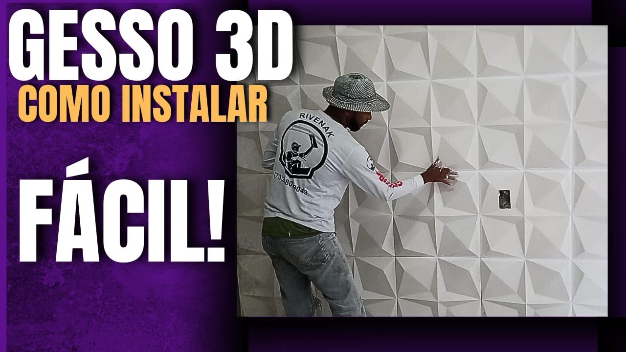 Passo a passo revestimento de gesso 3D.