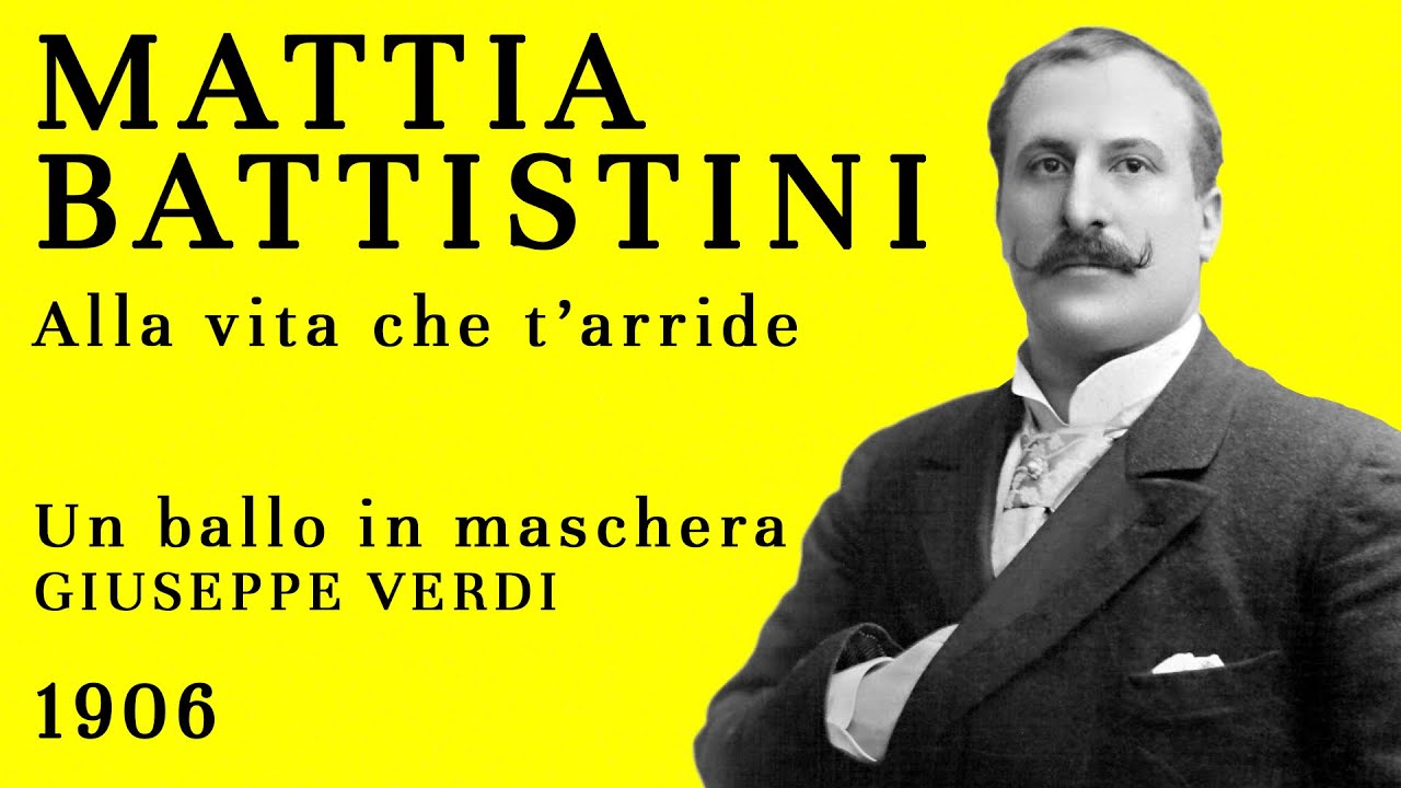 Mattia Battistini - Alla vita che t'arride [Un ballo in maschera] - 1906