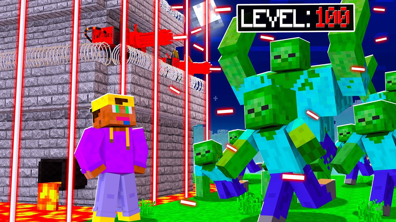 1000 MUTANTEN ZOMBIES vs. SICHERSTES HAUS in Minecraft!