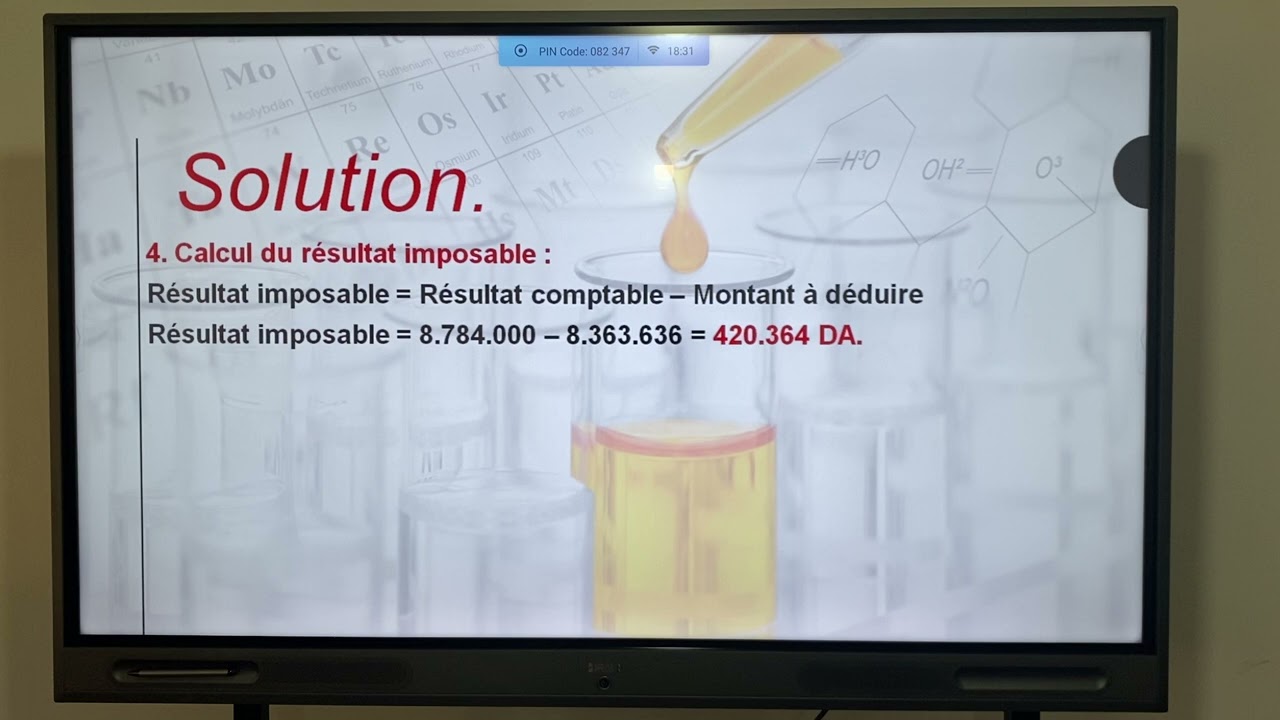 Calcul Du Résultat Fiscal des Pharmacies d'Officine.