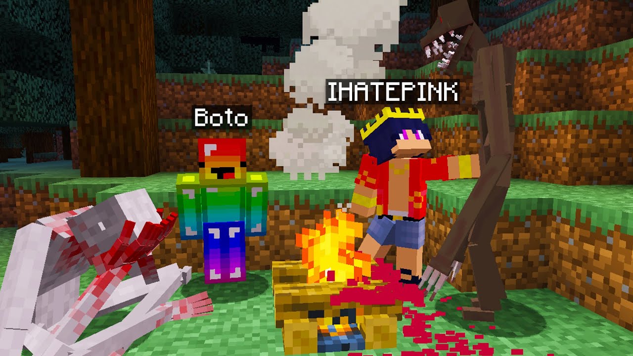 Nu trebuia sa-l aduc pe @IHATEPINKTF pe Minecraft cu SKINWALKERI...