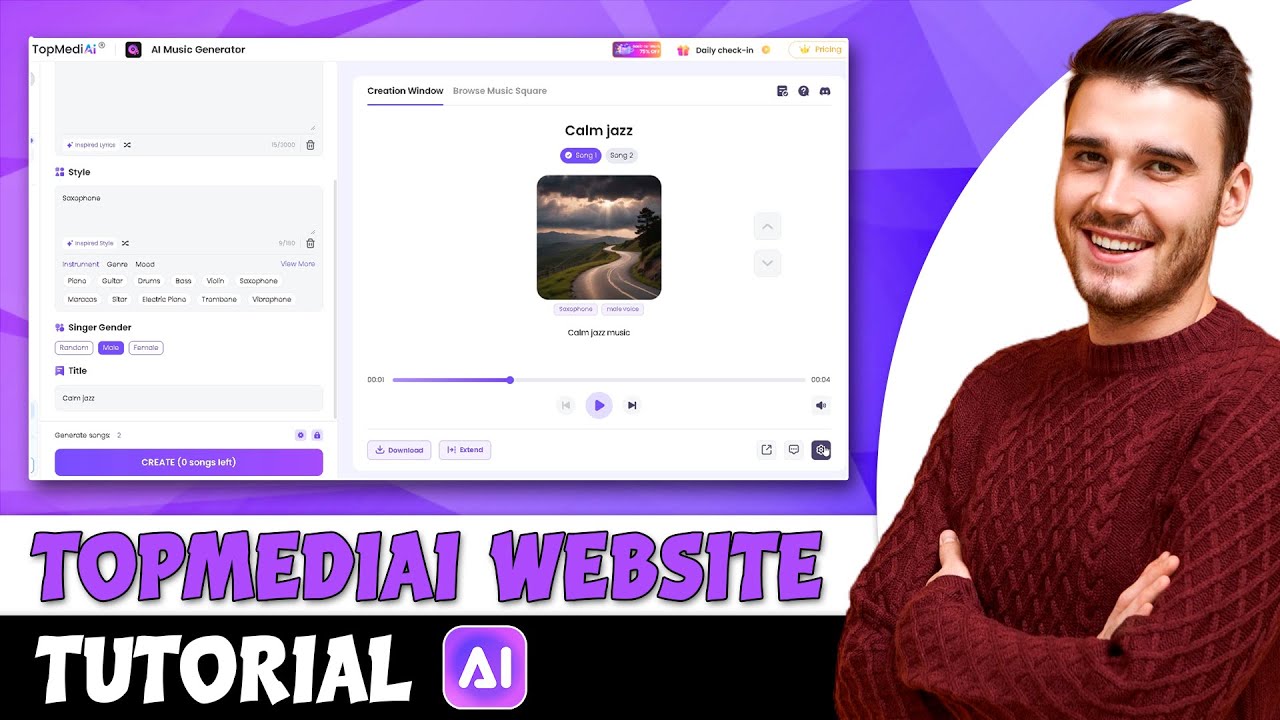 Генератор музыки на основе искусственного интеллекта Topmediai &mdash; лучшее руководство