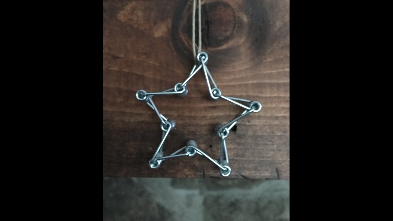 Rustic diy clothespin spring star ornament