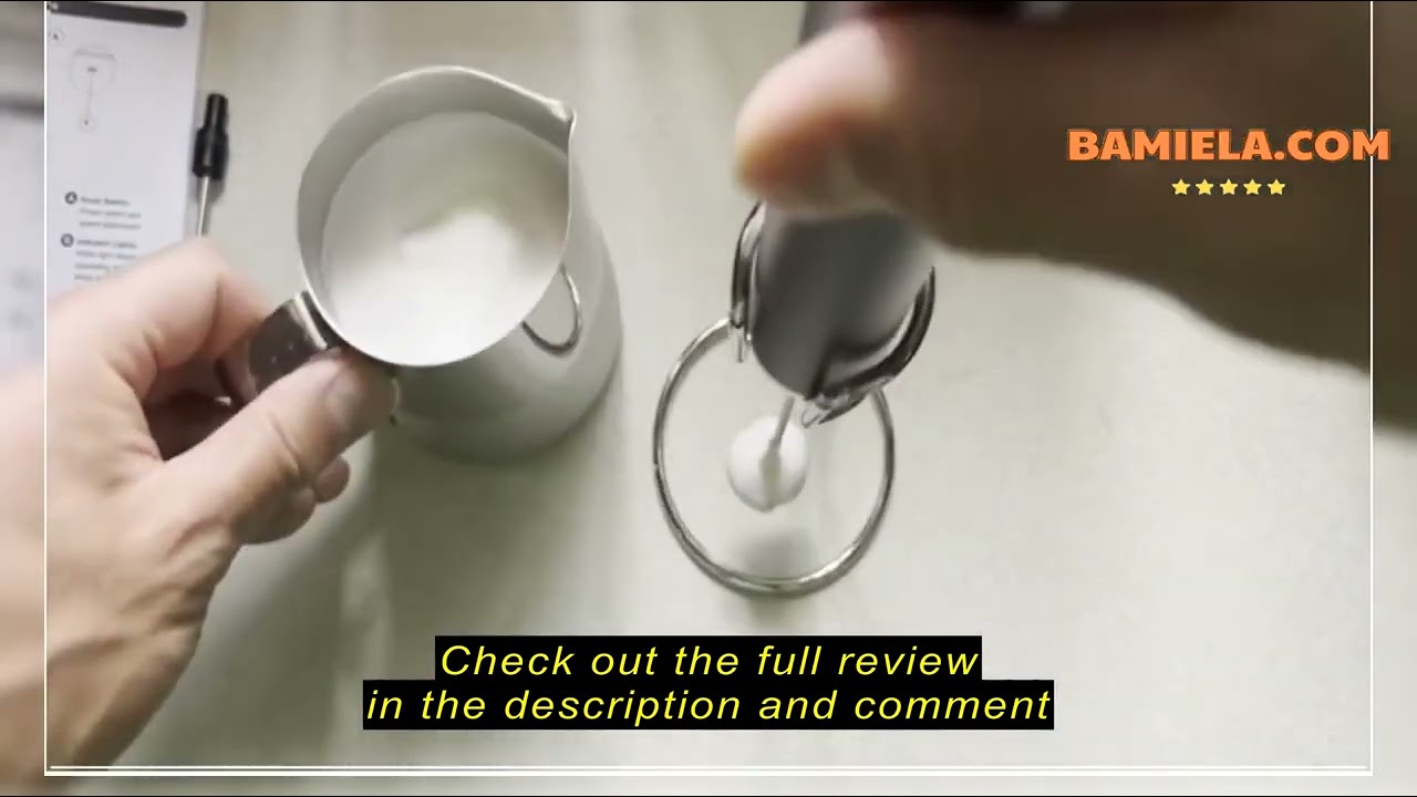Review Maestri House Rechargeable Milk Frother with Stepless Speed Control, Handheld Electric Foam M