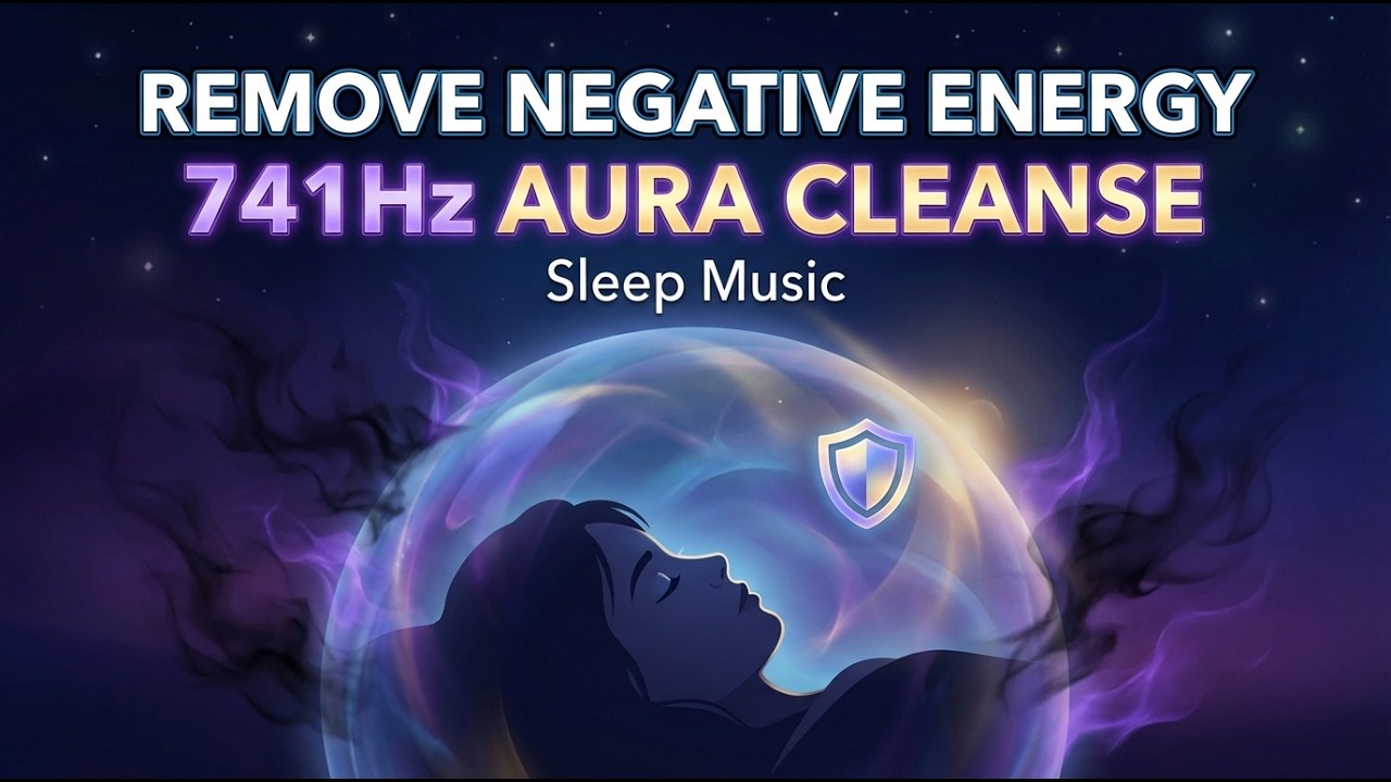 Remove Negative Energy Sleep Music 🛡️ 741Hz Aura Cleanse | Spiritual Detox Night #1