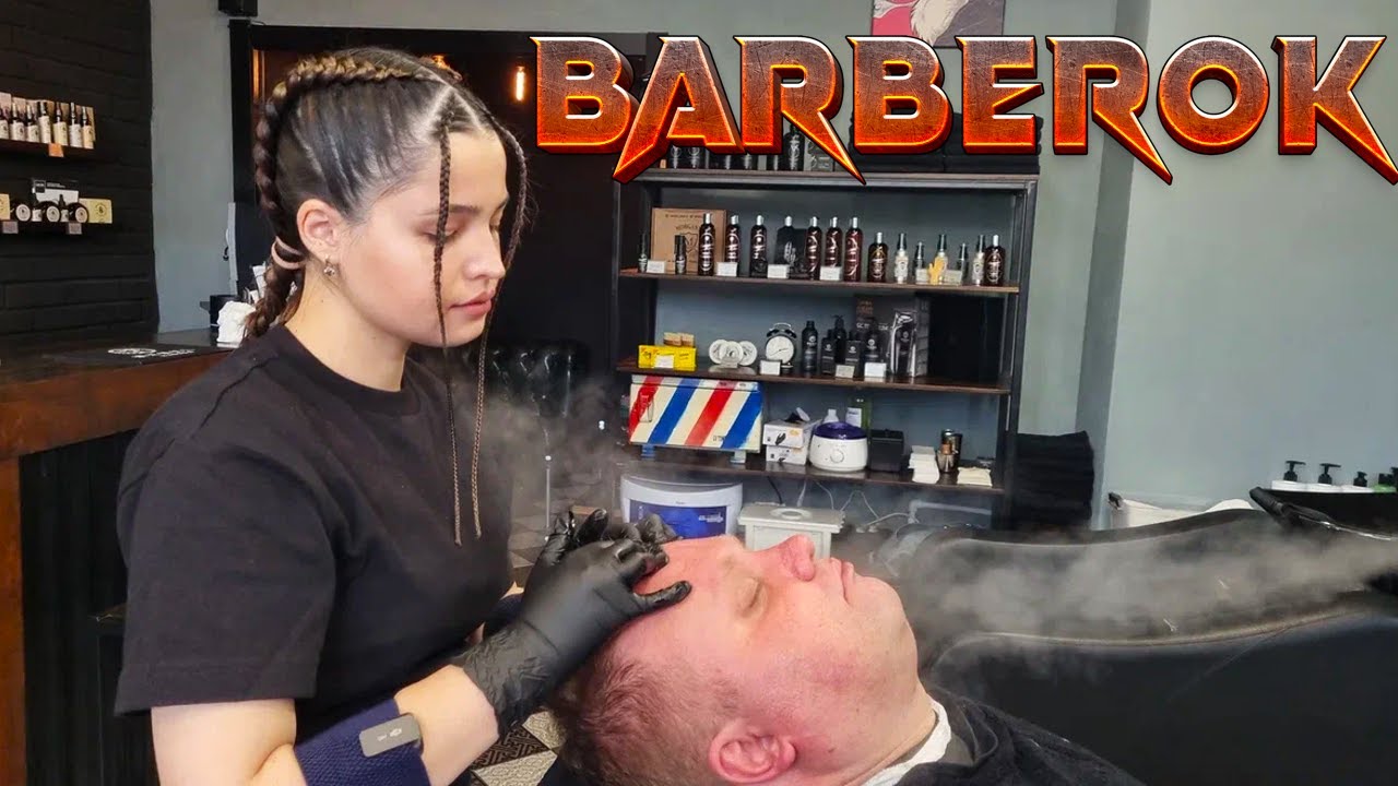 💈 Zara is Lady Barber PERFECTION❤️ Gentle  Touches and a Quick, Clean Shave🔥