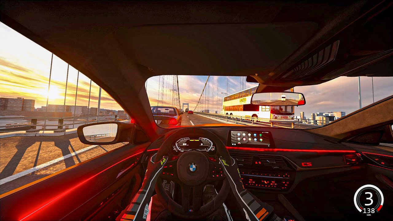 BMW M5 CS (POV) Sunset Drive &ndash; Assetto Corsa | 4K Ultra Graphics