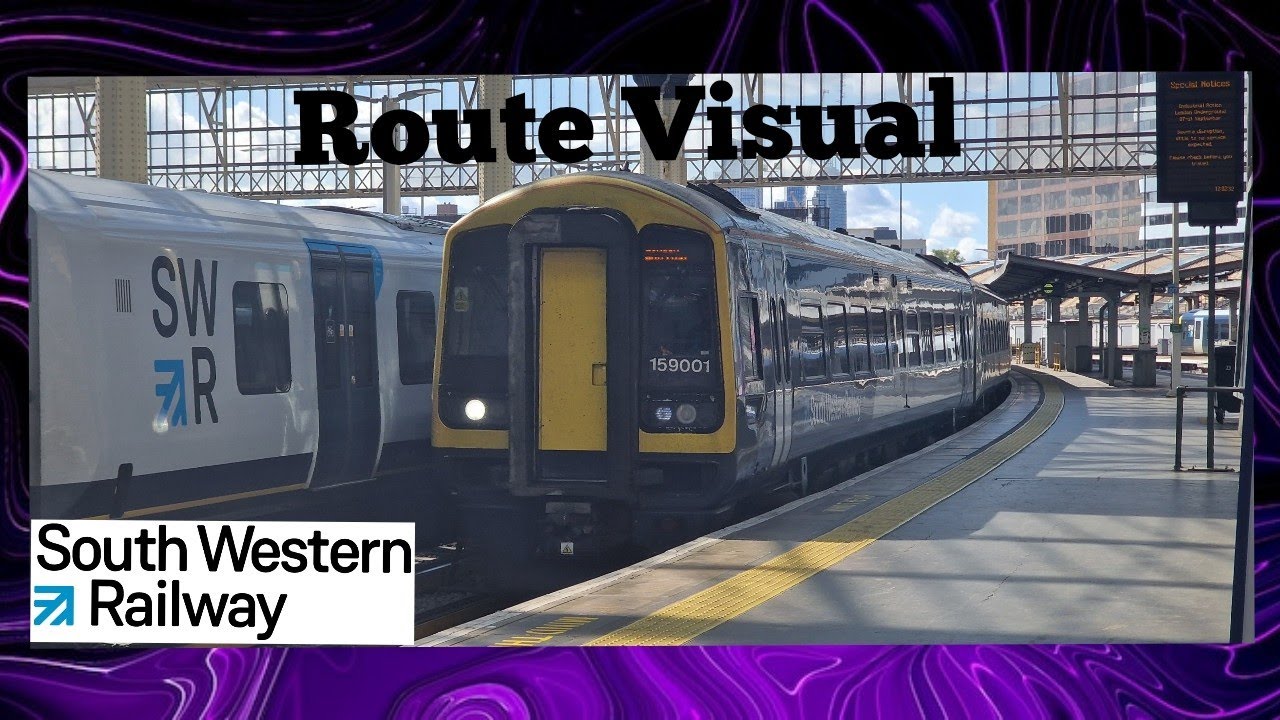 London Waterloo - Exeter St Davids: South Western Railway full route visual 