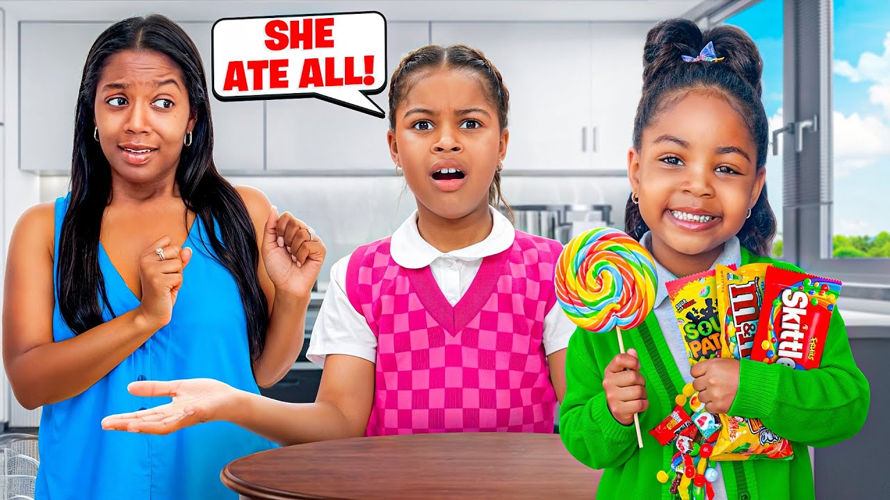 ANNOYING SISTER GET CAUGHT EATING BIG SISTER CAND And Instantly Regrets It!