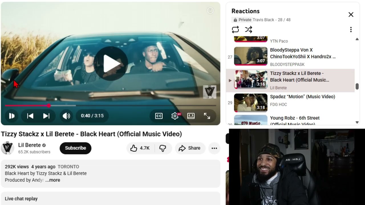 Tizzy Stackz x Lil Berete - Black Heart (Реакция)