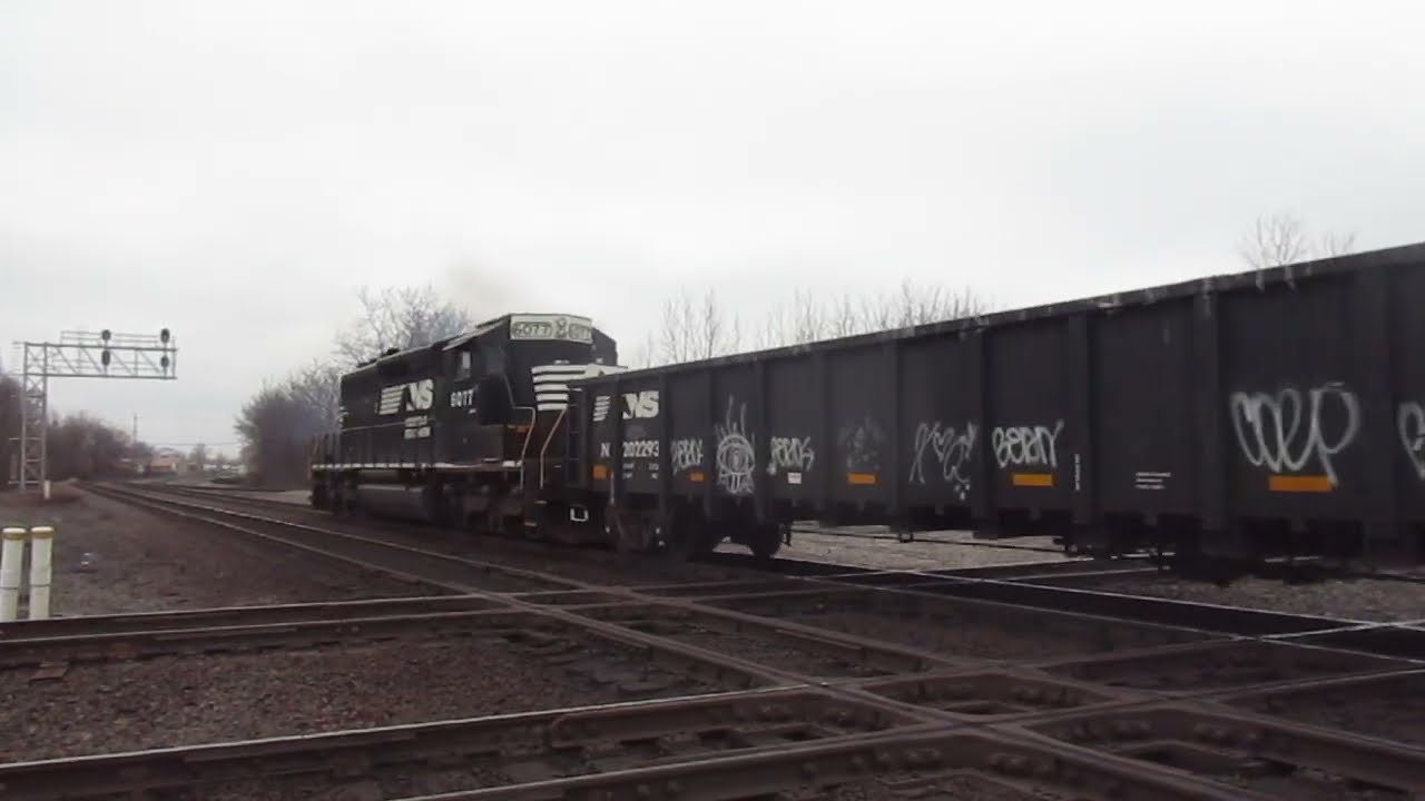 (1-7-2026) Norfolk Southern southbound local train going backwards in Marion Ohio.